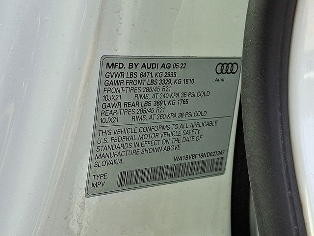 2022 Audi Q8 55 Premium Plus quattro