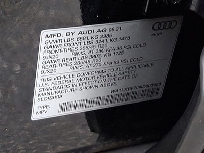 2022 Audi Q7 55 Premium Plus quattro