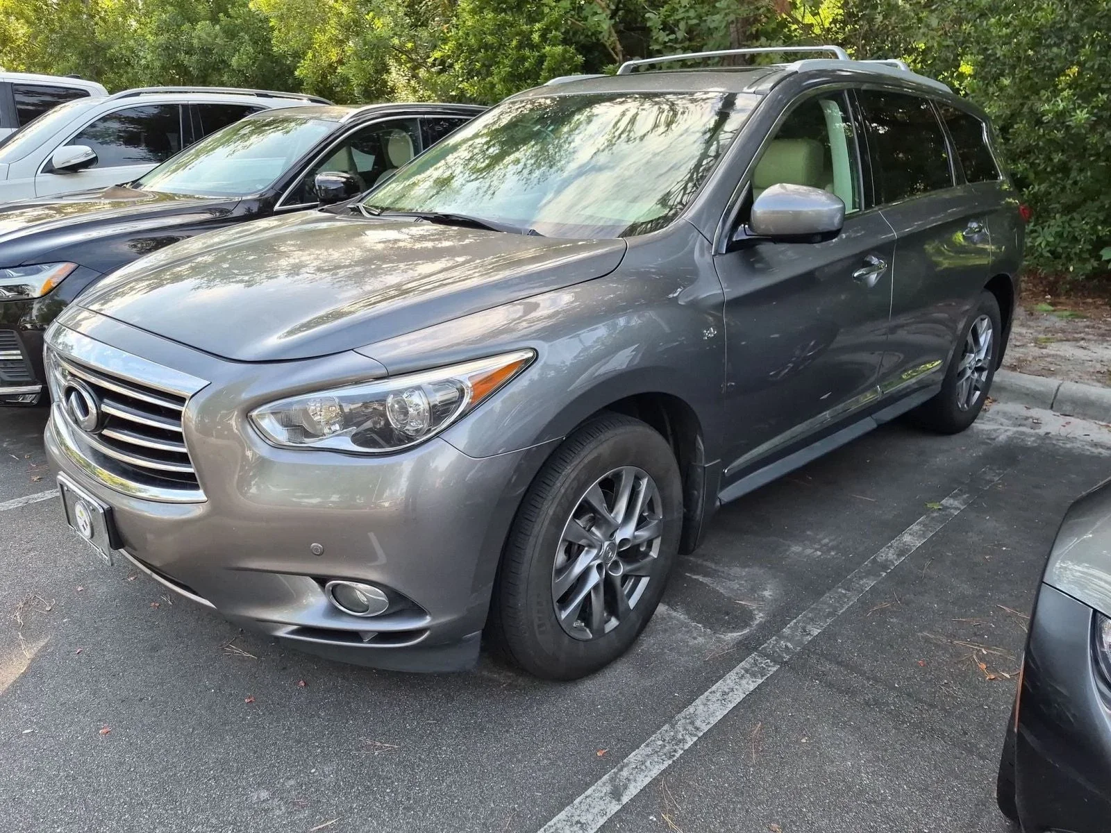 Used 2015 INFINITI QX60, first generation, front three quarter view, Wilmington NC