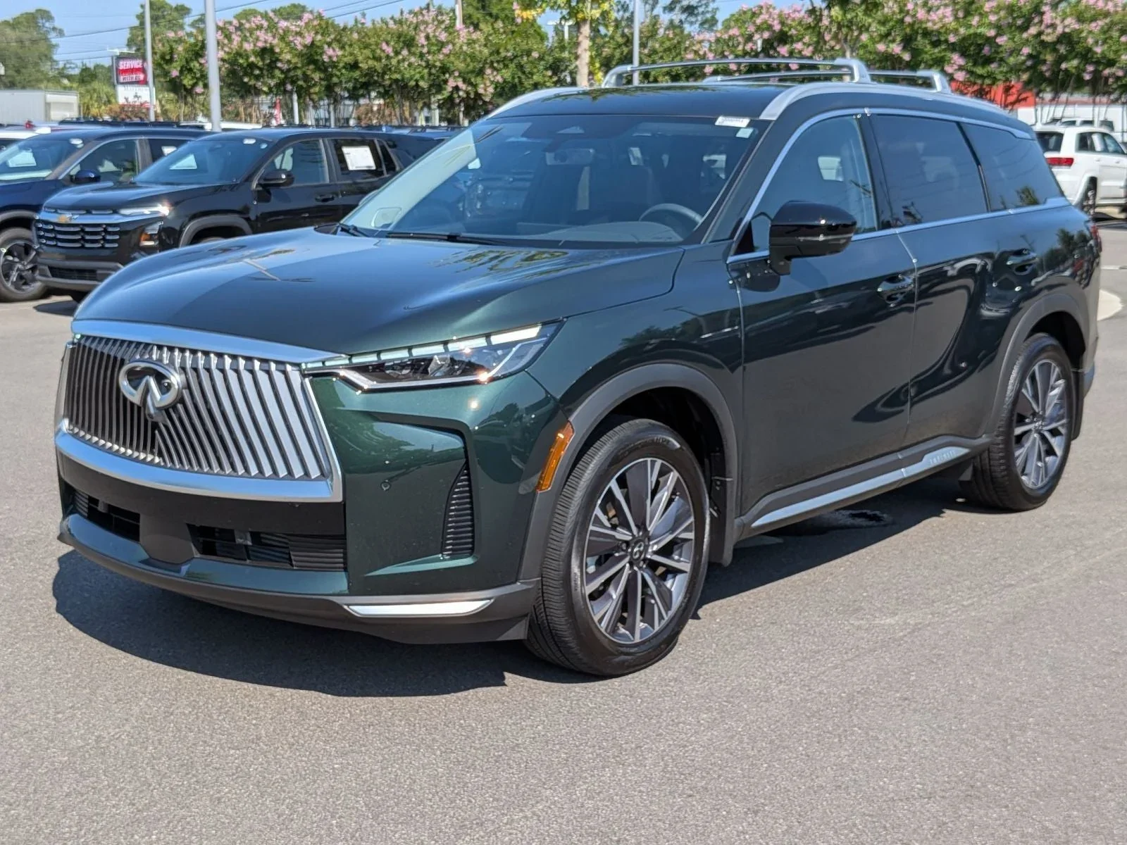 Used 2026 INFINITI QX60 LUXE, second generation, front three quarter view, Wilmington NC